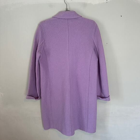 J.Crew  Daphne Topcoat Boiled Wool Jacket Coat 6 Purple Lavender - Picture 4 of 12